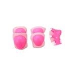 Full protection set, knee, elbow, wrist, pink color, model CSP03